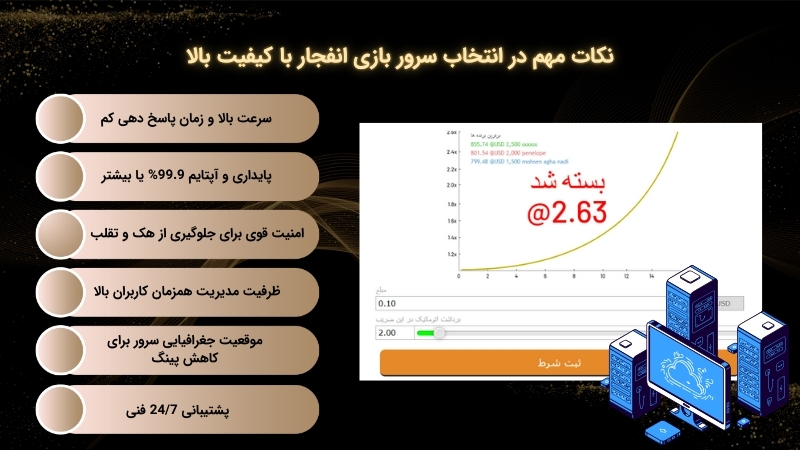با توجه به چه نکاتی سرور بازی انفجار را انتحاب کنیم؟